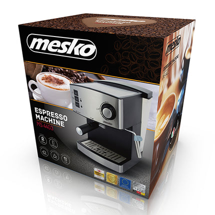 Espressomaskine 850w, 15 Bar Tryk og Mælkeskummer