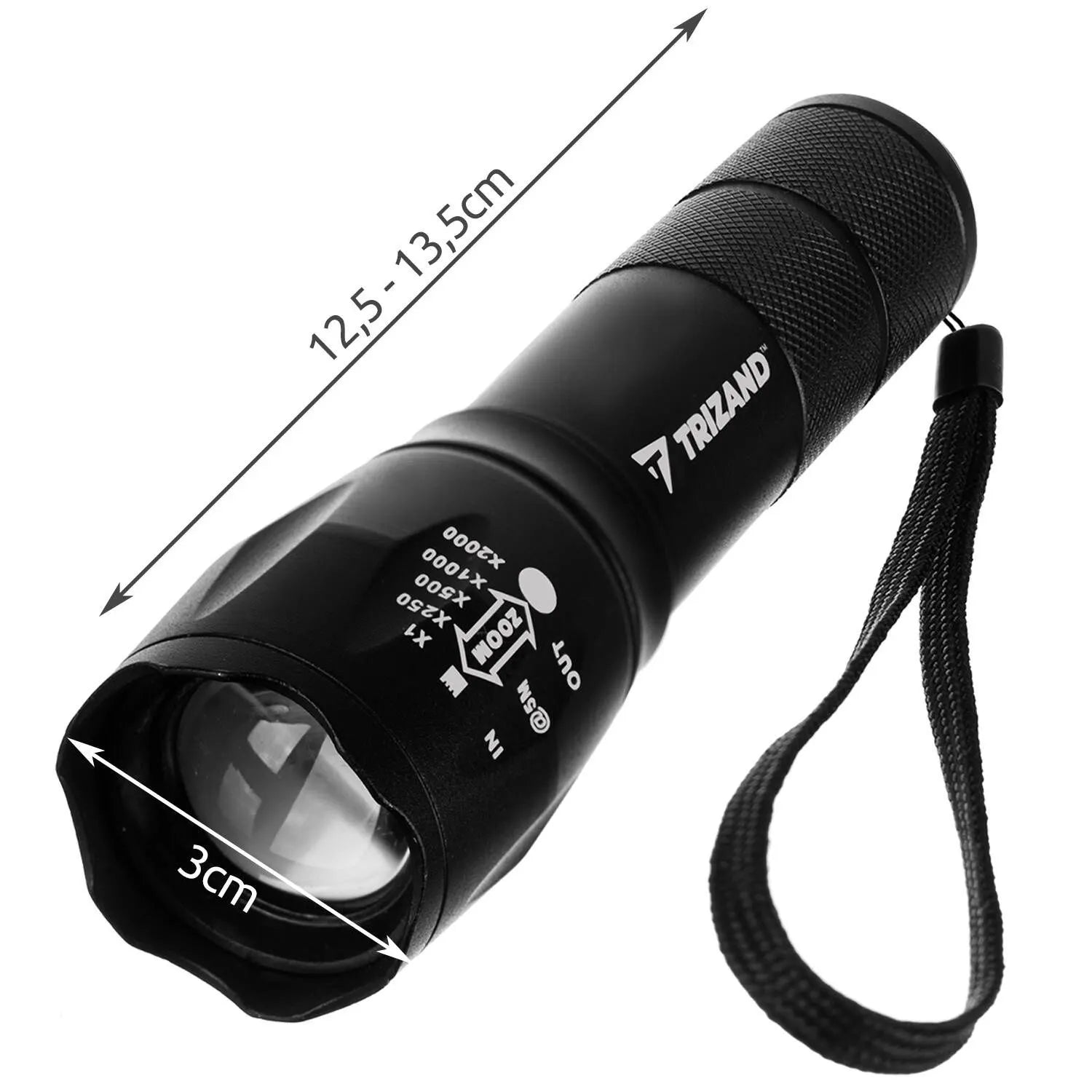 Genopladelig LED Lommelygte med CREE T6 – Zoom, 3 Lysfunktioner & USB Opladning