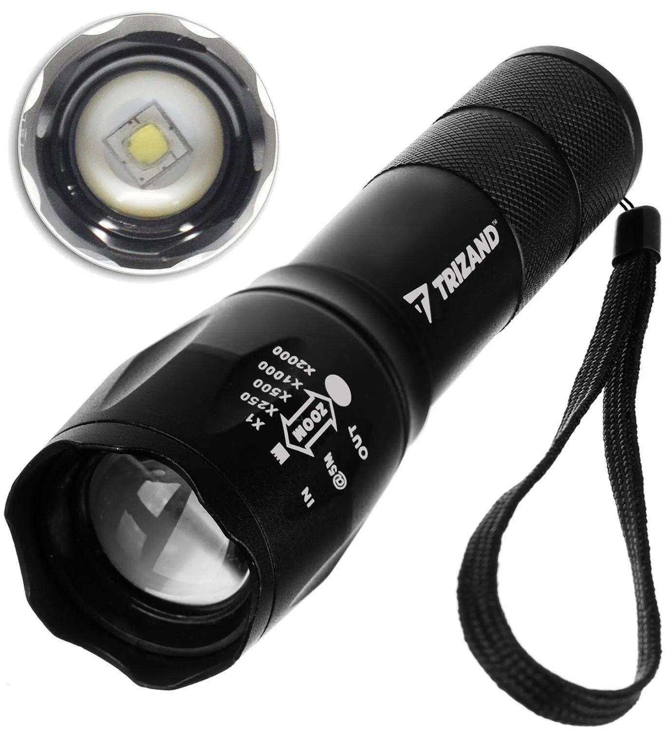 Genopladelig LED Lommelygte med CREE T6 – Zoom, 3 Lysfunktioner & USB Opladning
