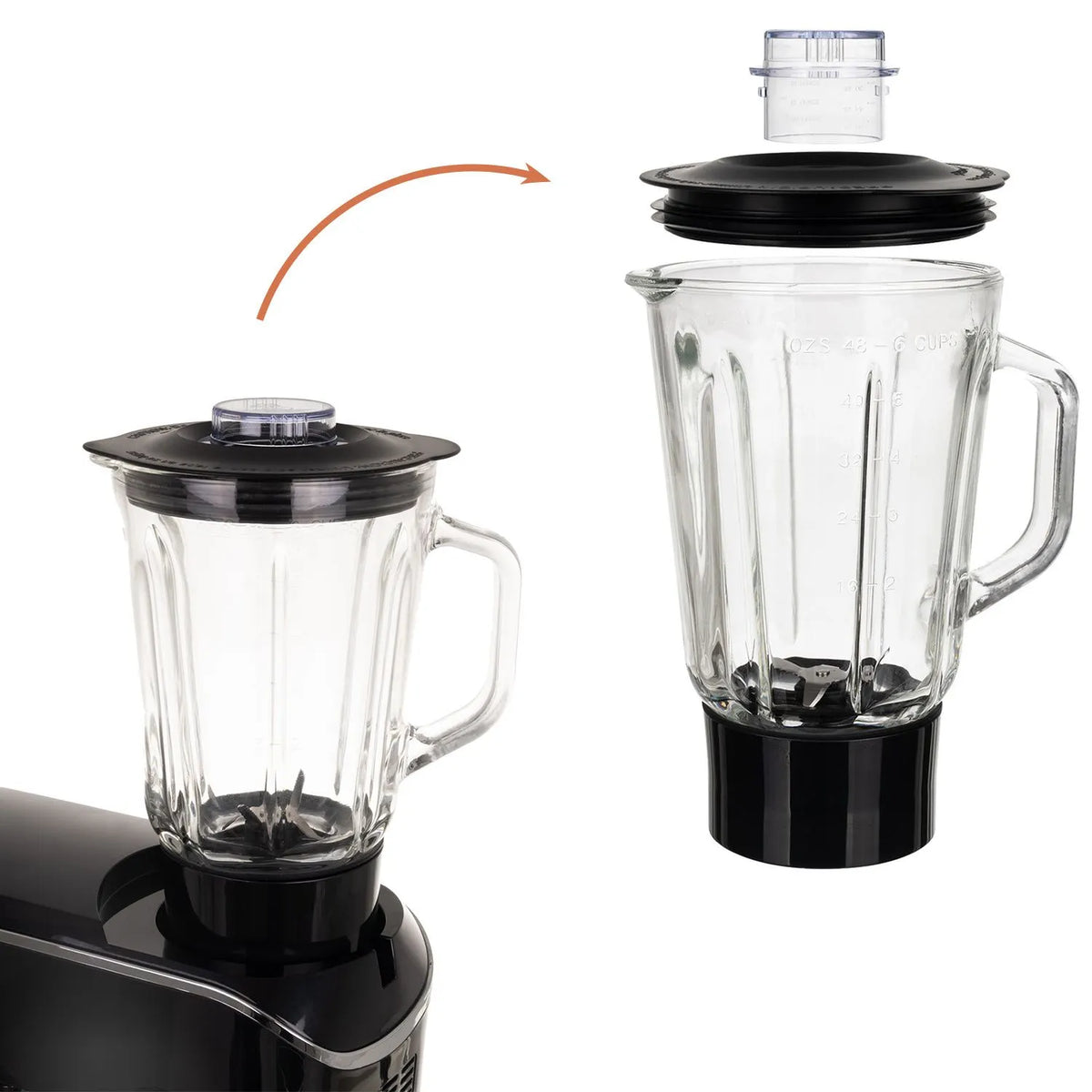 Køkkenmaskine med blender og opvarmet skål