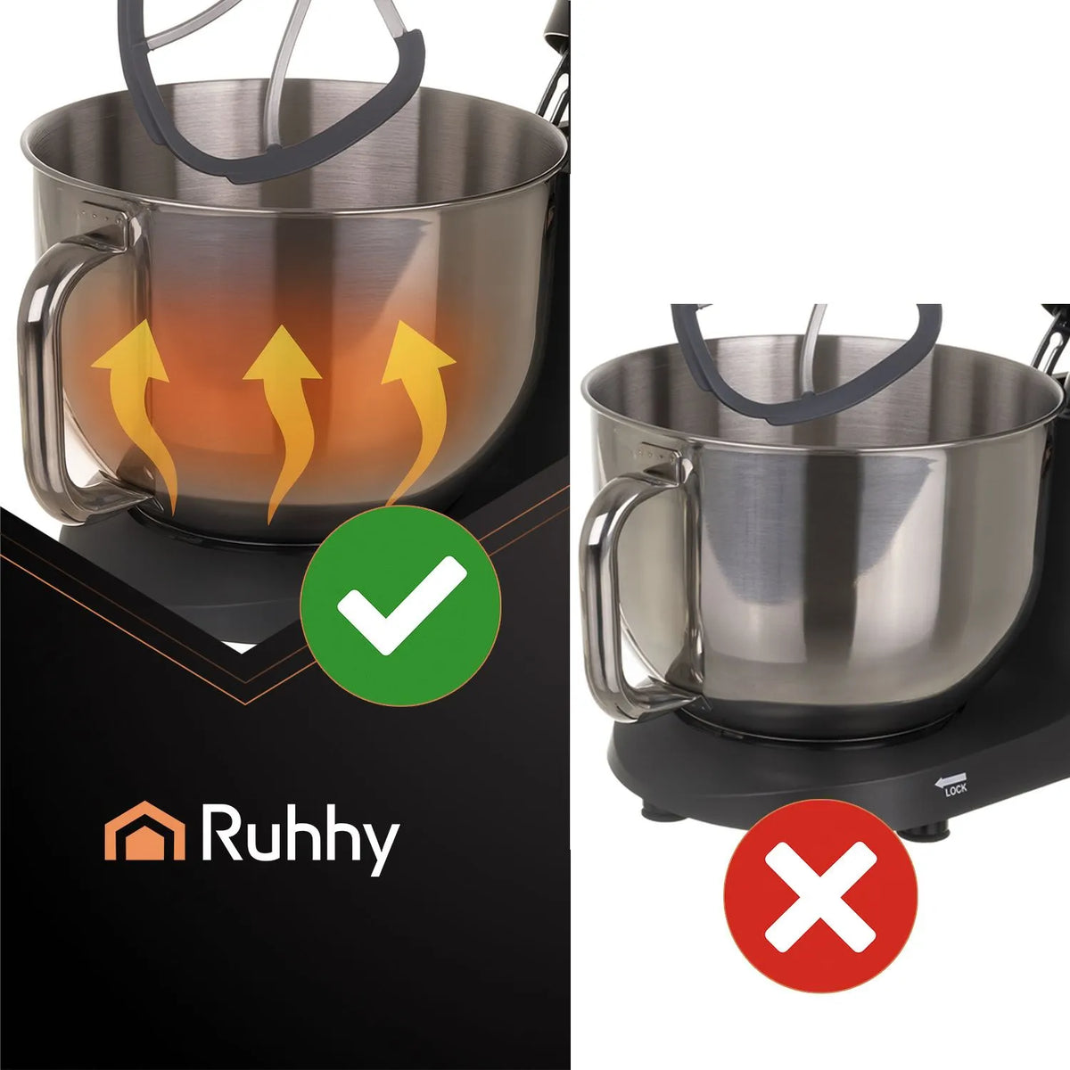 Køkkenmaskine med blender og opvarmet skål