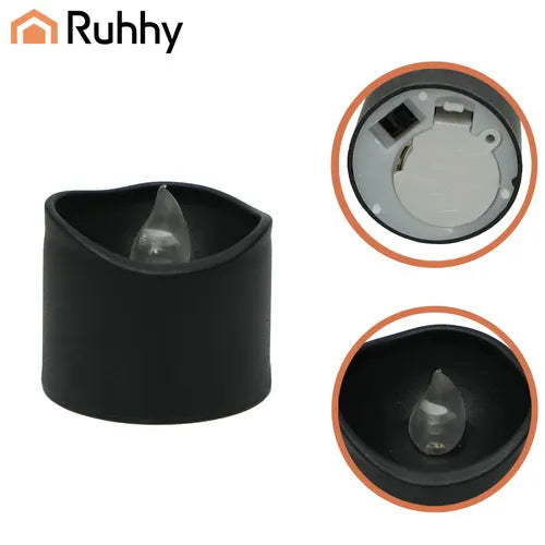 Ruhhy 26128 LED Bloklys 12 Stk. Sort