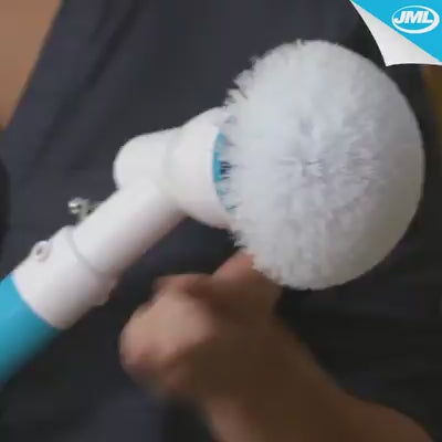 Indlæs video: Trådløs Roterende Skrubbebørste med Forlængerarm – Effektiv Rengøring uden Besvær