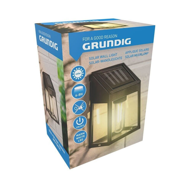 Grundig LED-Solcellelampe Varmhvid - Sort