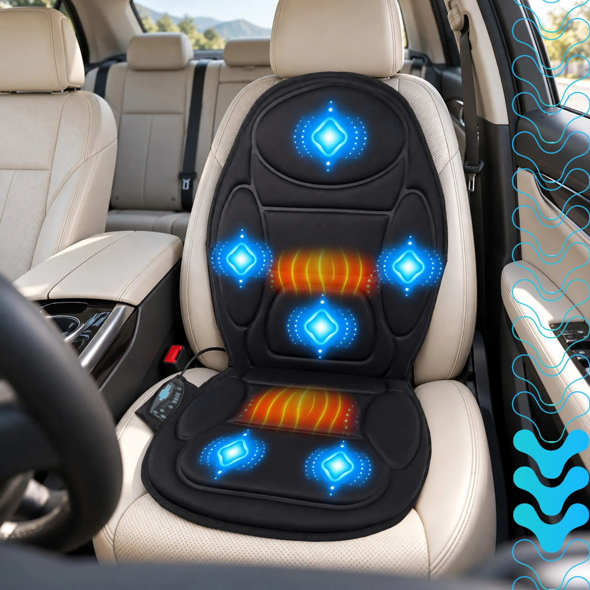 Vibrating Massage Mat with Heat for Chairs