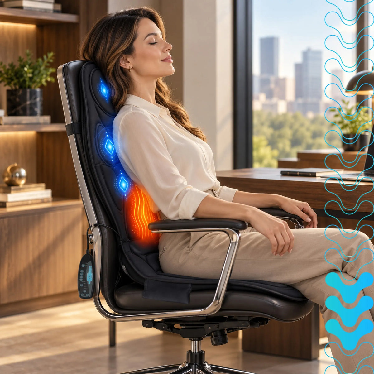 Vibrating Massage Mat with Heat for Chairs