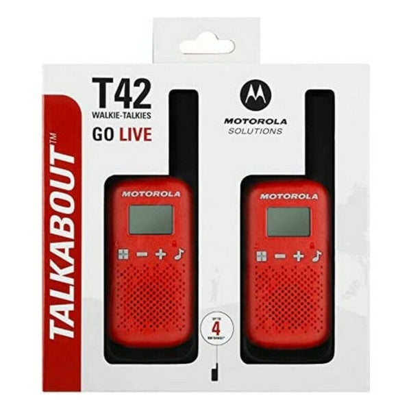 Motorola Talkabout T42 Walkie Talkie med 16 Kanaler og 4km Rækkevidde