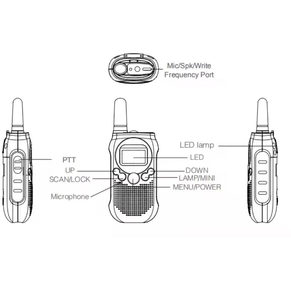 Walkie Talkie Sæt – Rækkevidde op til 5 km
