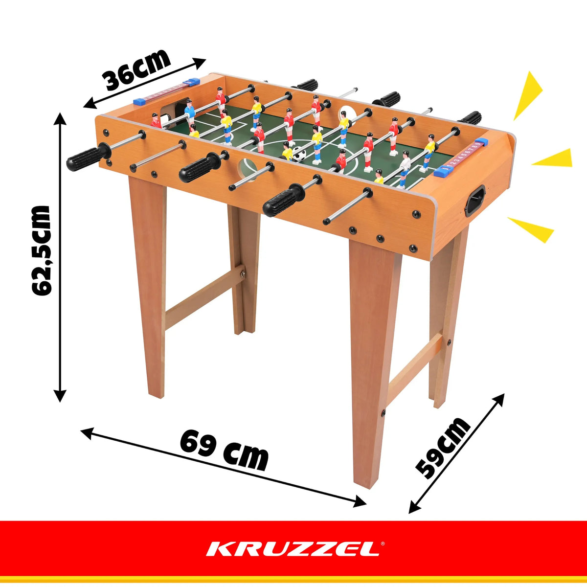 Kruzzel Fodboldbord 69x36x62.5 cm