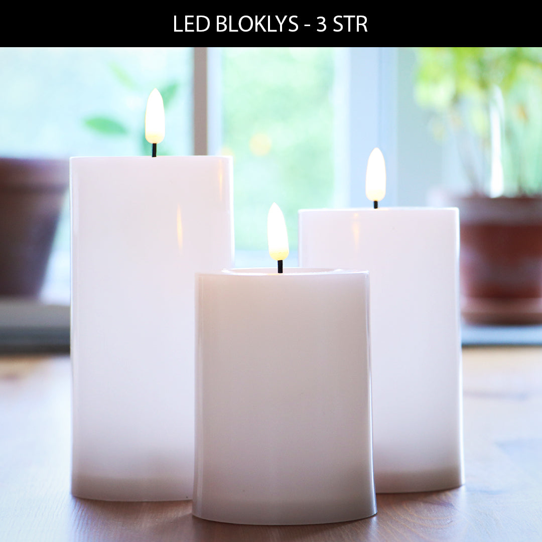 Bloklys LED sæt med 3 stk. - We Do Better