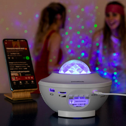 LED og laser stjernehimmel projektor med højttaler Sedlay InnovaGoods
