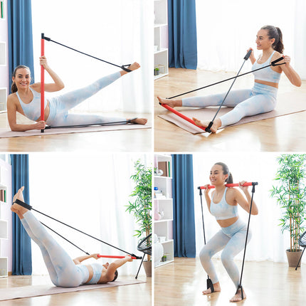 Fitness Bar med Resistance Bands og Motion Guide Resibar InnovaGoods