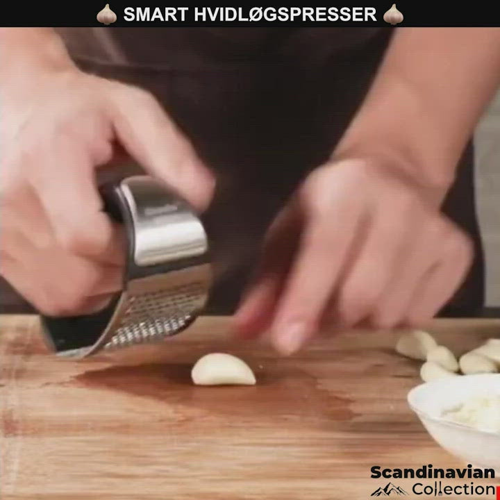 Indlæs video: Manuel Hvidløgspresser med Ergonomisk Design
